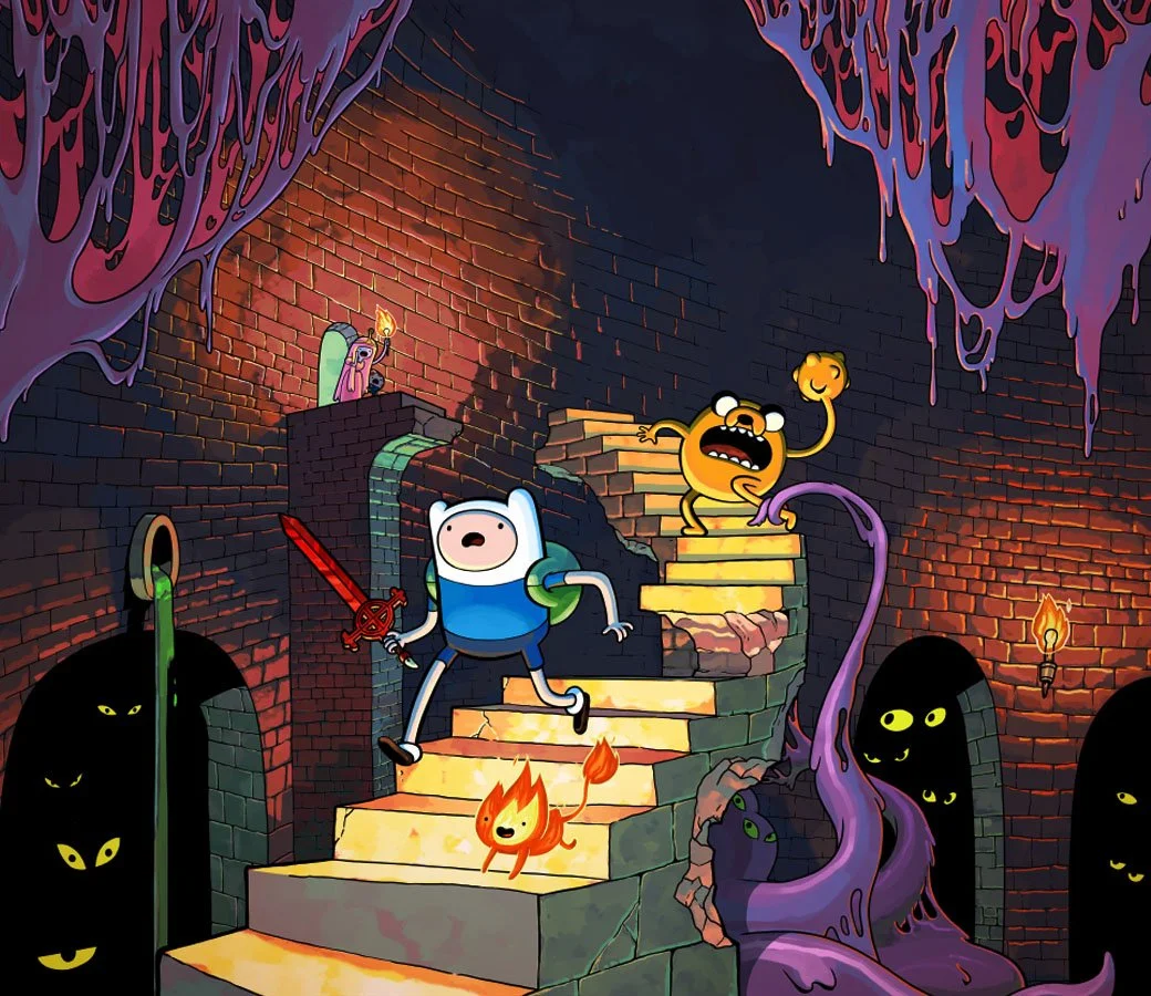 Если вы часто смотрите хороший мультсериал Adventure Time, то, должно быть, знаете, что в перерывах между дикими приключениями герои шоу часто проводят время за странными видеоиграми. Как правило, это плоские, некрасивые, предельно глупые развлечения в духе «два парня убирают комнату», на которые смешно смотреть исключительно в рамках мультфильма – всем понятно, что в реальной жизни в такое не стали бы играть даже преданные фанаты Финна и Джейка. Но из Adventure Time: Explore the Dungeon Because I DON’T KNOW, кажется, делали именно такую игру.
