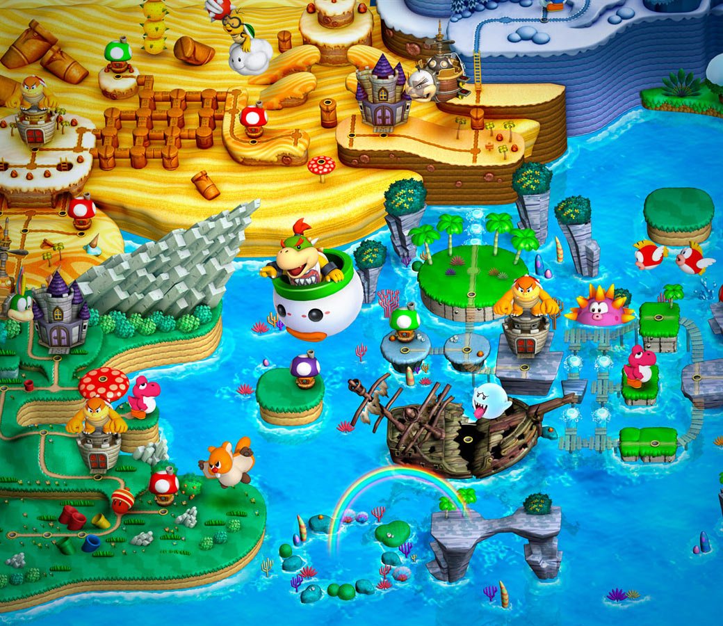 Злобный Боузер и его прихвостни похищают принцессу Пич, а Марио, Луиджи и их приятелей-тоадсов вышвыривает на другой конец Грибного королевства с помощью огромной механической руки. Компании ничего не остается, кроме как пуститься в долгий путь обратно в замок, где заточена Пич. Сюжет – единственное в New Super Mario Bros. U, что никого никогда не удивит. О всем остальном такого не скажешь.