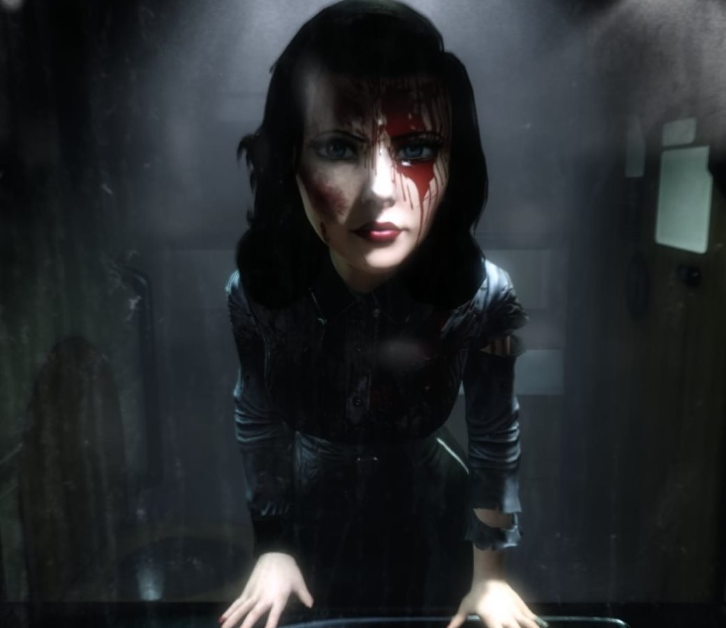 Внезапно Париж погружается в темноту. Элизабет гонится за Салли по залитым дождем черно-белым улицам, и только ярко-красный шарик девочки указывает путь. Вдруг сверкает молния, на мгновение очерчивая контуры зданий и озаряя небольшую – в человеческий рост – копию статуи Колумбии, но мы продолжаем бежать вперед. Девочка на несколько секунд задерживается перед входом в дом, чтобы открыть дверь, и Элизабет оказывается на расстоянии вытянутой руки. Снова сверкает молния, и мы видим, что Салли – маленькая сестричка. Элизабет открывает глаза в подводном городе Рэпчер.