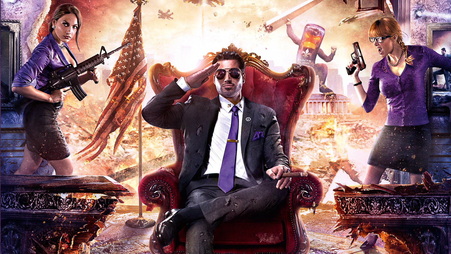 Думаю, не я один, за время прохождения игры @[Saints Row IV](game:12547), заметил отсылки к другим, ранее выпущенным играм. Этот список посвящен тайтлам разработчиков SR 4, которые, как мне кажется, они считают любимыми. А иначе, зачем именно их они перенесли в игру?