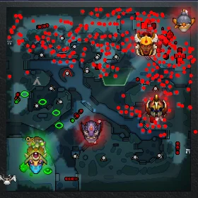 Красные точки — это мины. Скриншот сделан на четвертом часу игры.