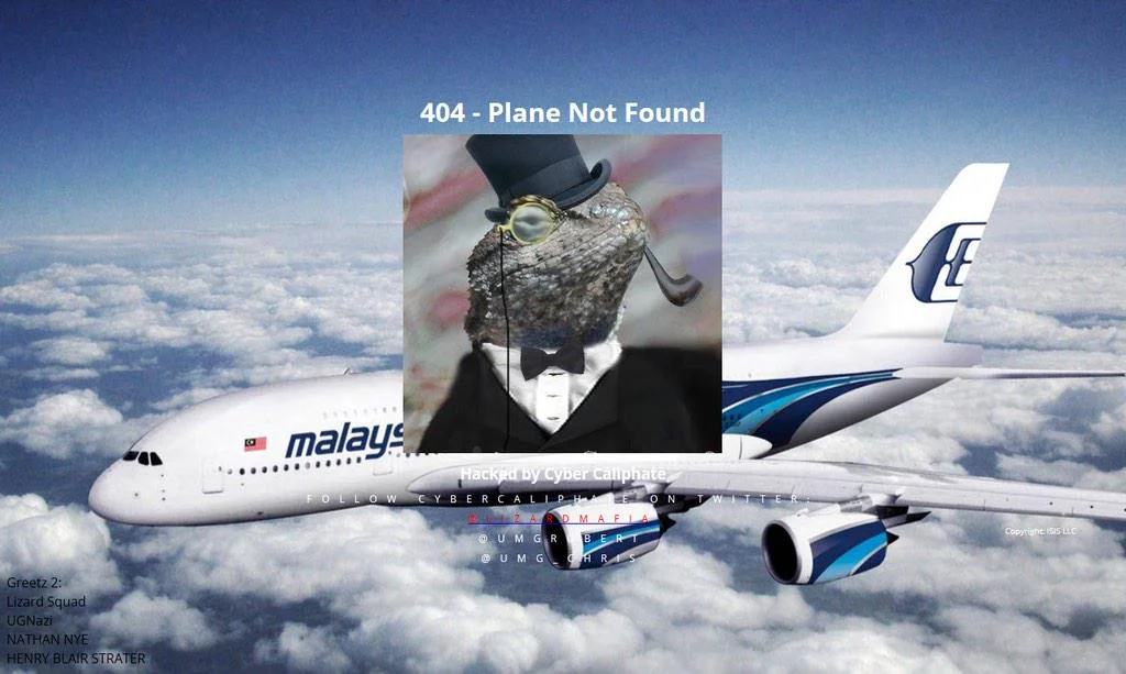 Взломщики PSN и Xbox Live напали на сайт Malaysia Airlines и пошутили про пропавший самолет - фото 1