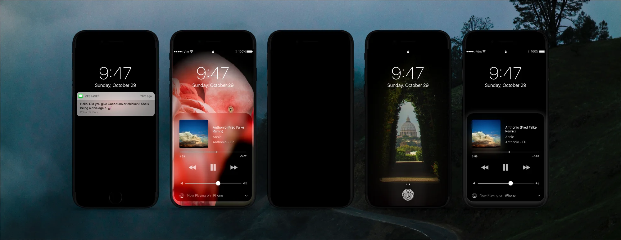 Концепт iPhone 8 с темной темой оформления iOS  - фото 5