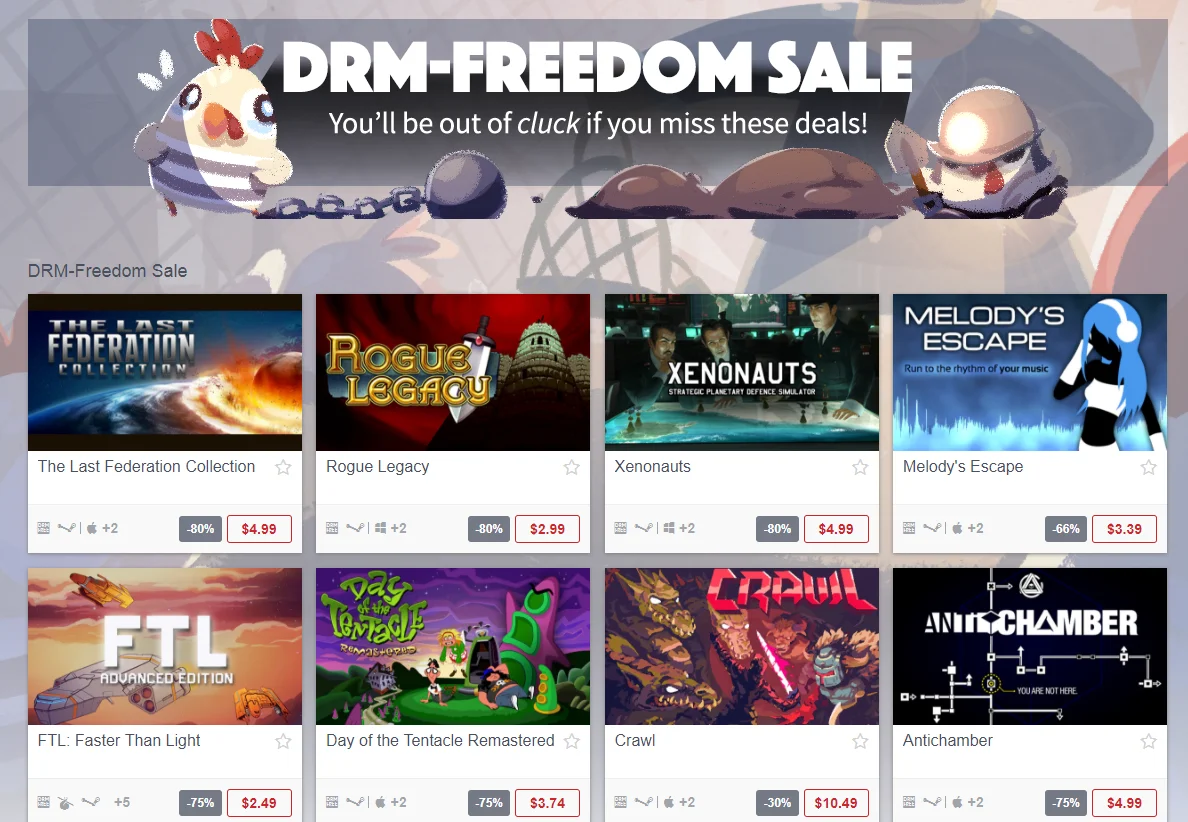 На Humble Bundle стартовала распродажа DRM-free игр - фото 1