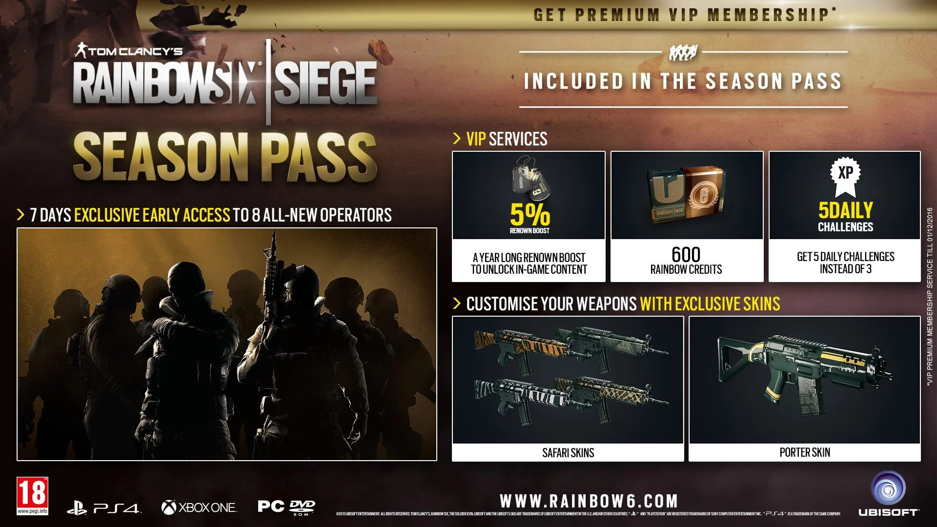Ubisoft представила Season Pass для Rainbow Six Siege - фото 1
