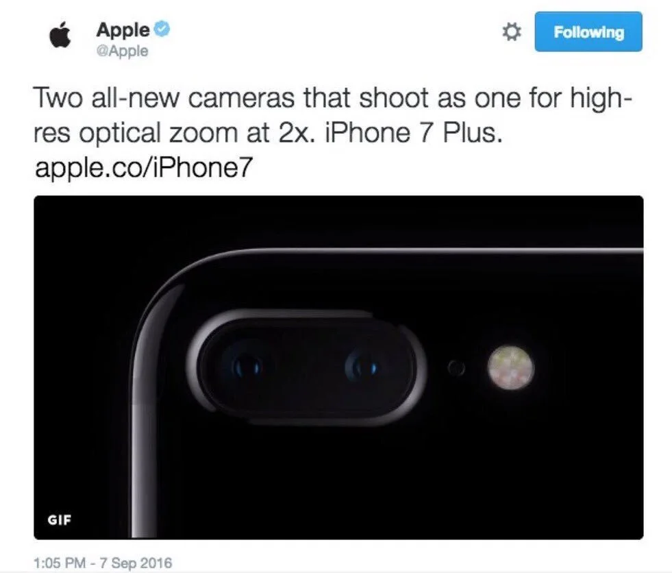 Apple анонсировала iPhone 7 раньше времени, а потом удалила твит