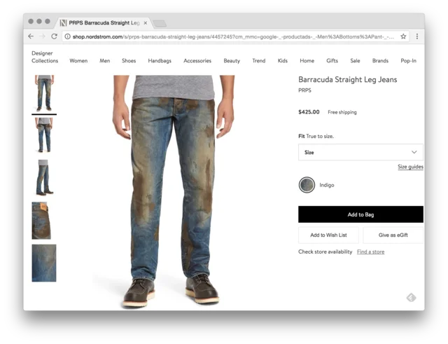 Сколько-сколько? Грязные джинсы продают за 425 долларов - фото 1