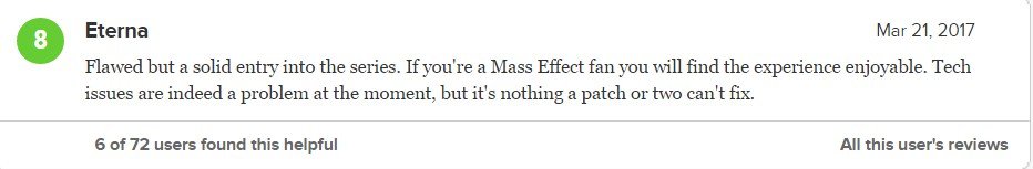 Что игроки думают о Mass Effect: Andromeda после релиза? - изображение 10 Что игроки думают о Mass Effect: Andromeda после релиза? - фото 10