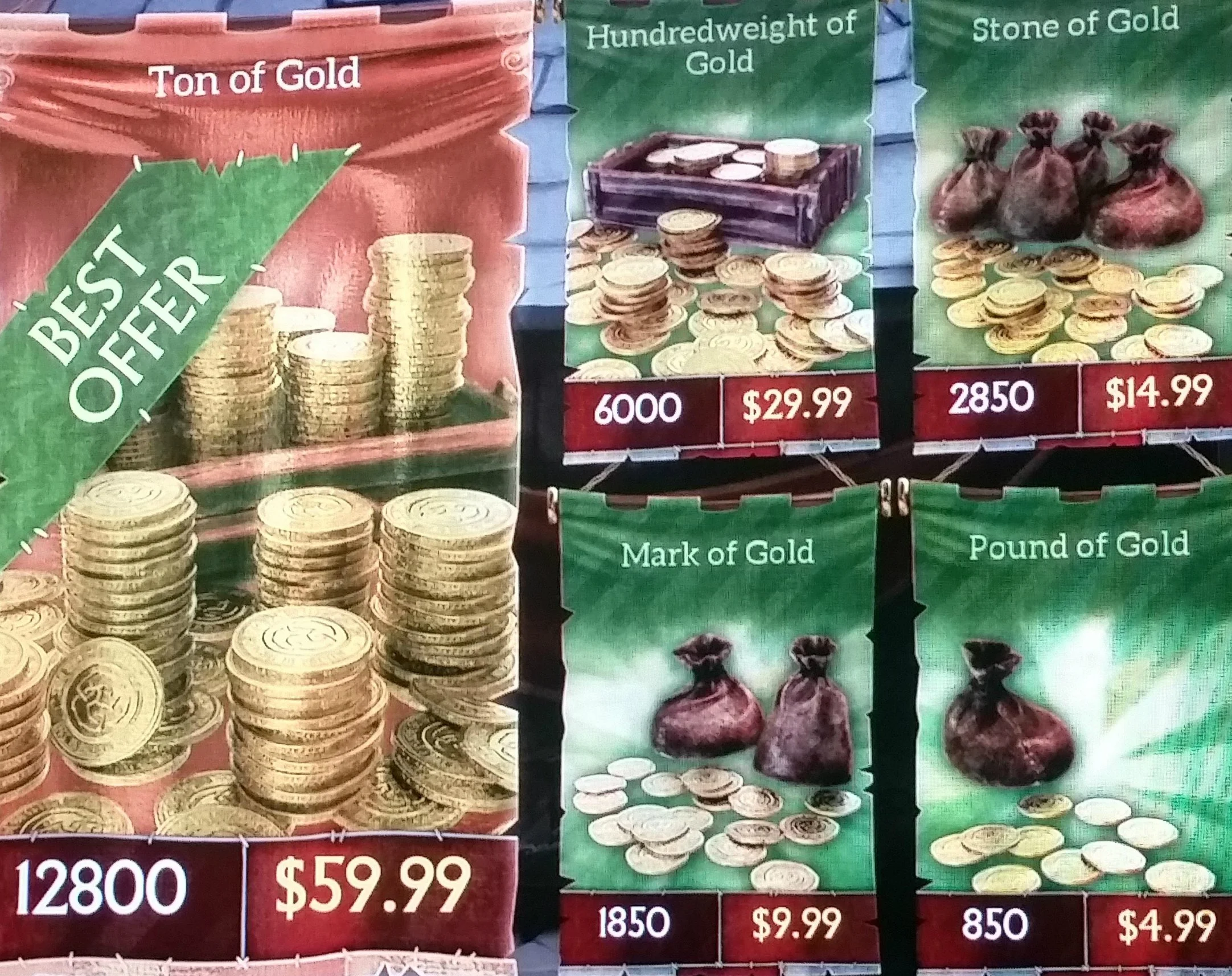 Утечка цен на микротранзакции Fable Legends: $60 за тонну золота - фото 2