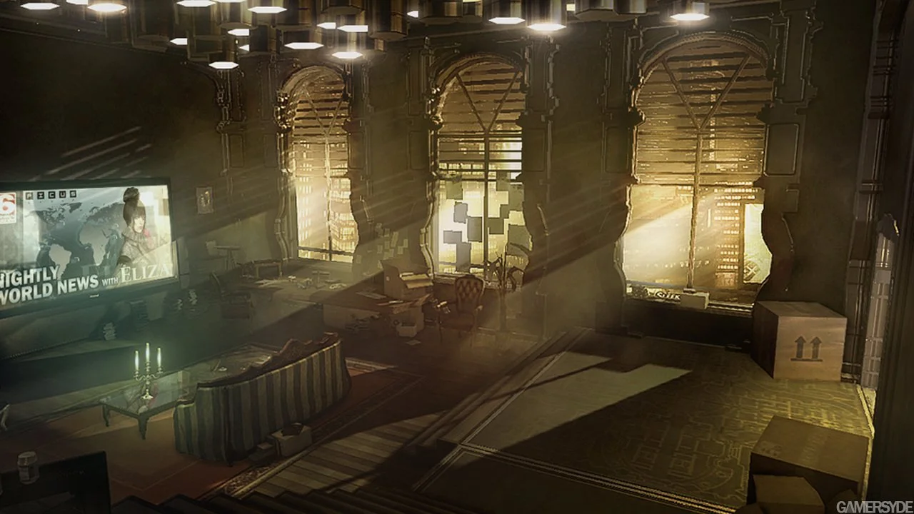 Квартира Адама Дженсена в Deus Ex: Mankind Divided выглядит как притон - фото 3