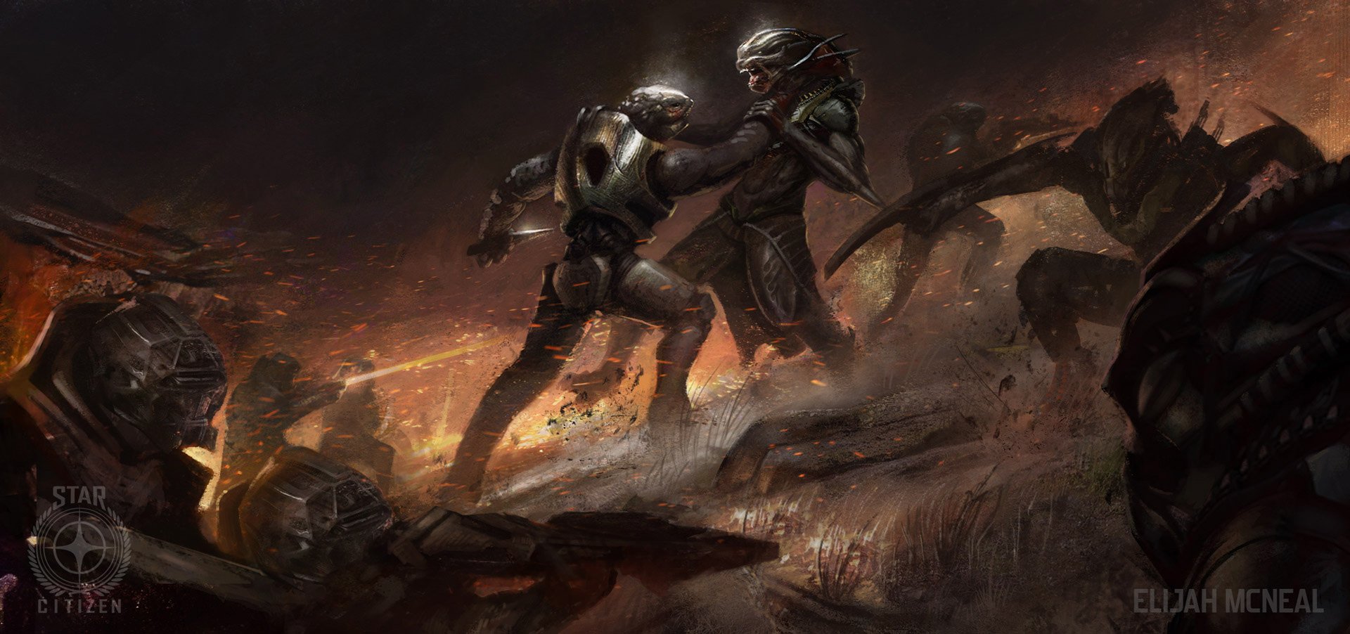 Робертс слева, $250 — в занесенной руке (воссоздание).