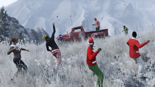 В Grand Theft Auto Online разрешили бросаться снежками - фото 1