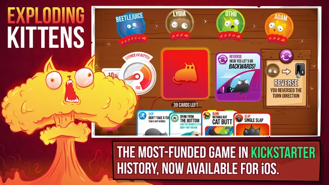 Exploding Kittens – самая успешная игра Kickstarter – вышла на iOS - фото 1