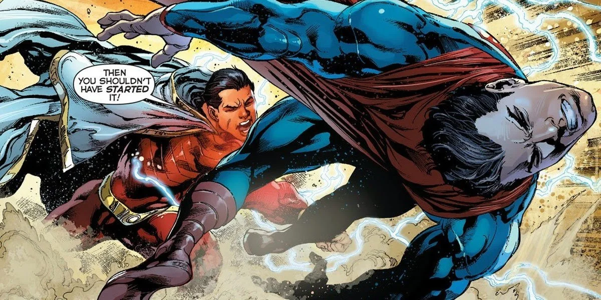 Капитан Марвел получил от Супермена на странице сценария «Шазама» - фото 1