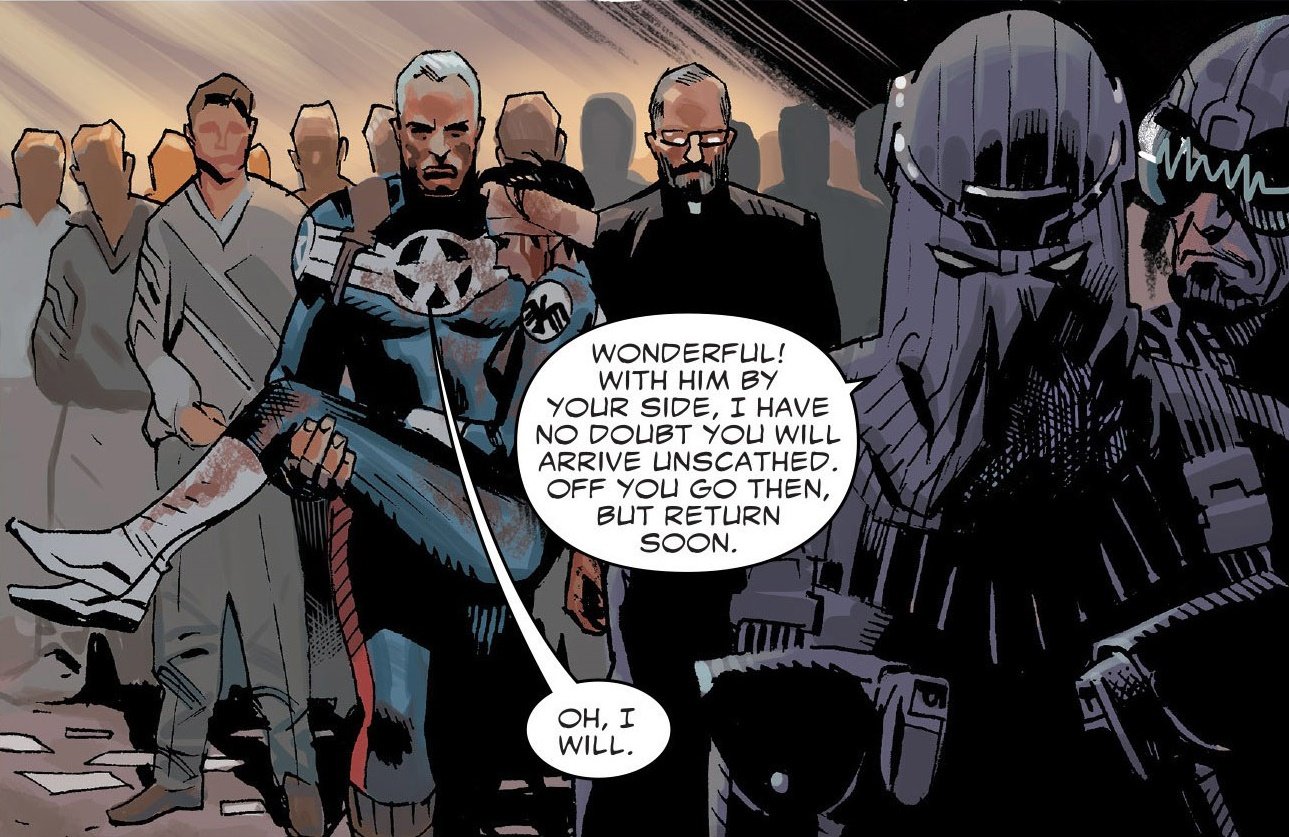 Череп-священник на фото прямо за спиной Капитана