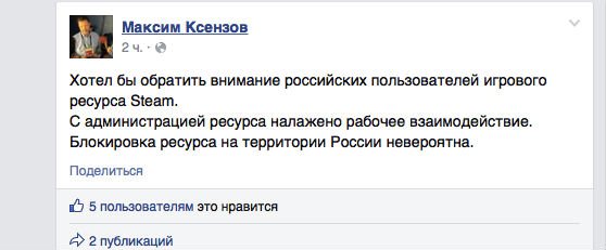 Роскомнадзор: «Блокировка Steam на территории России невероятна» - изображение 2 Роскомнадзор: «Блокировка Steam на территории России невероятна» - фото 2