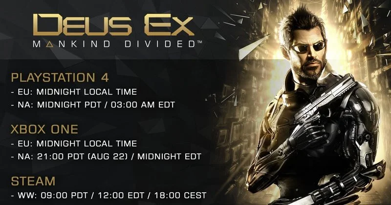 Точное время запуска Deus Ex: Mankind Divided для PC - фото 1