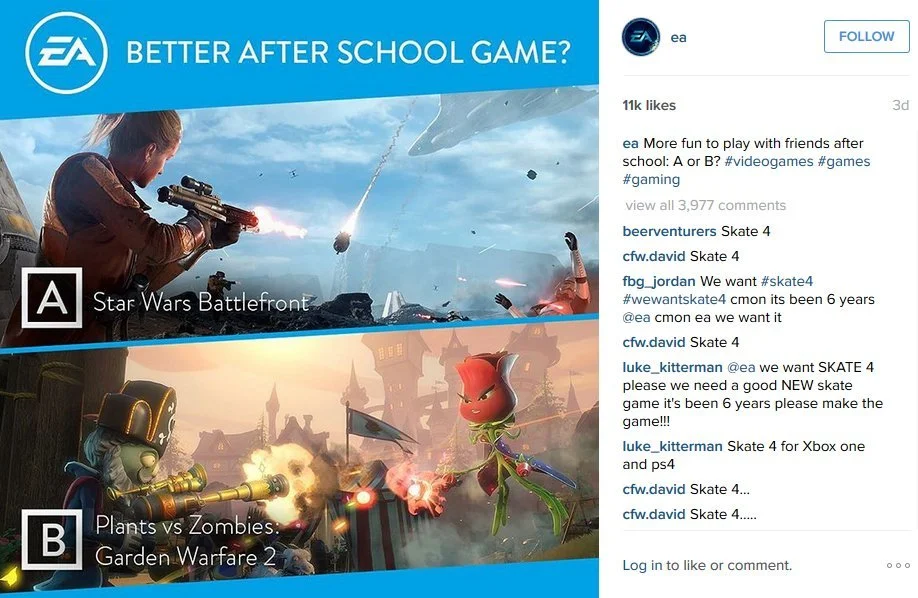 Почти все комментаторы в Instagram EA просят выпустить Skate 4 - фото 2