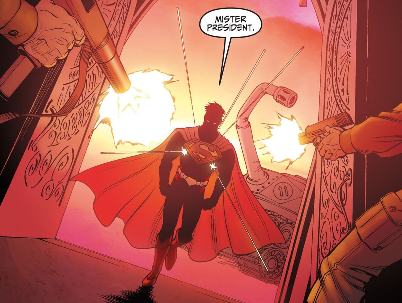 Injustice – это во многом уникальный опыт создания вселенной на основе игры, в которой история знакомых вам персонажей пошла совершенно неожиданным путем. Супергерои и самые знаменитые члены Лиги справедливости — Бэтмен и Супермен — оказались по разные стороны баррикад после несчастного случая, унесшего жизнь жены Кларка Кента и изменившего его навсегда. Но на самом деле изменились они оба. Два некогда светлых героя пали.