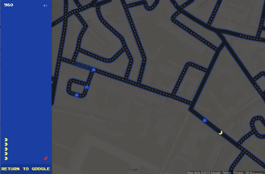 В Google Maps можно играть в Pac-Man - фото 1