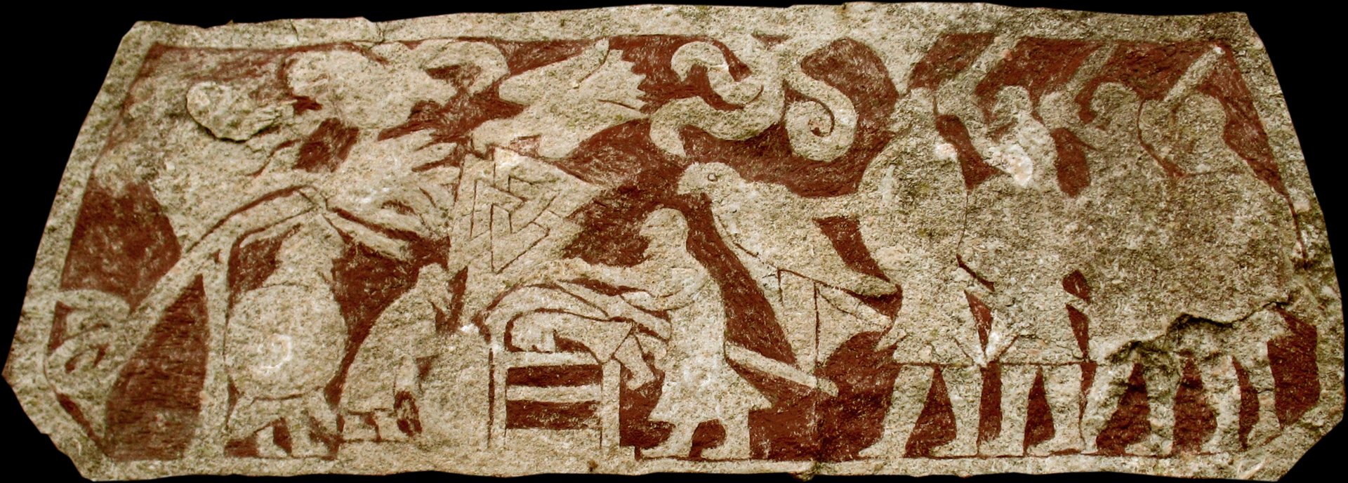 Жертвенный камень из Готланда с изображением казни