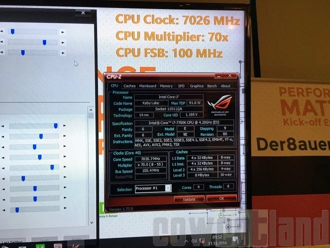 Intel Core i7 Kaby Lake разогнали до 7 ГГц - фото 1