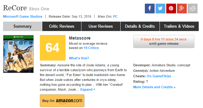 «Потенциал был, но он растрачен впустую»: как критики встретили ReCore - фото 1