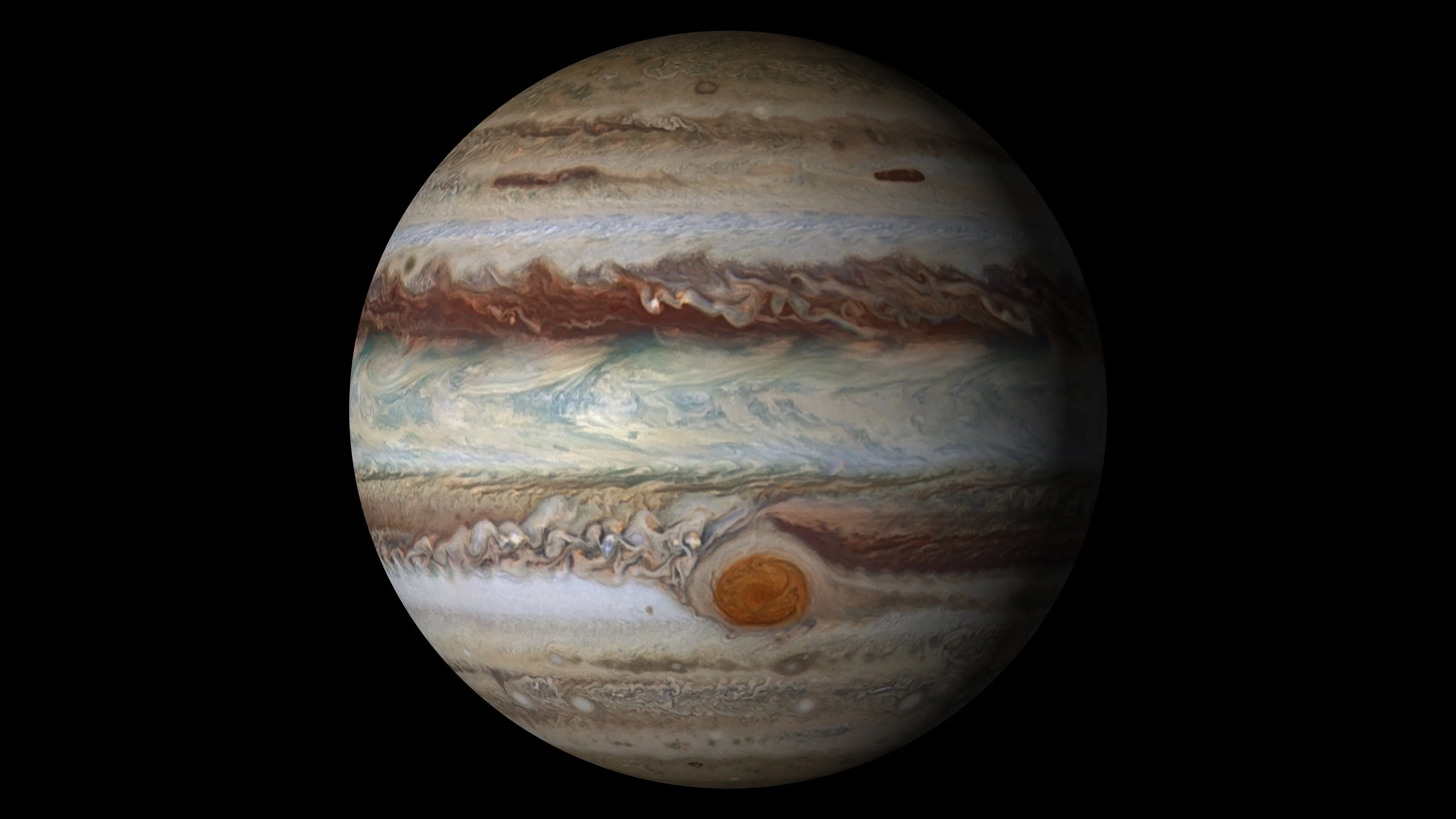 Завораживающий снимок гигантского вихря на Юпитере - фото 4