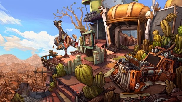На iPad появилась Deponia: квест про планету-свалку в духе «Футурамы» - фото 1