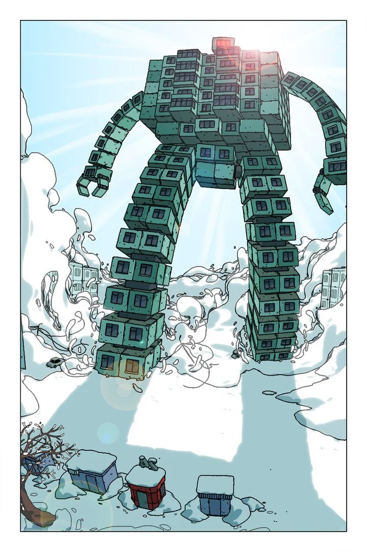 Русский комикс про роболарек против кайдзю из панельных многоэтажек - фото 4