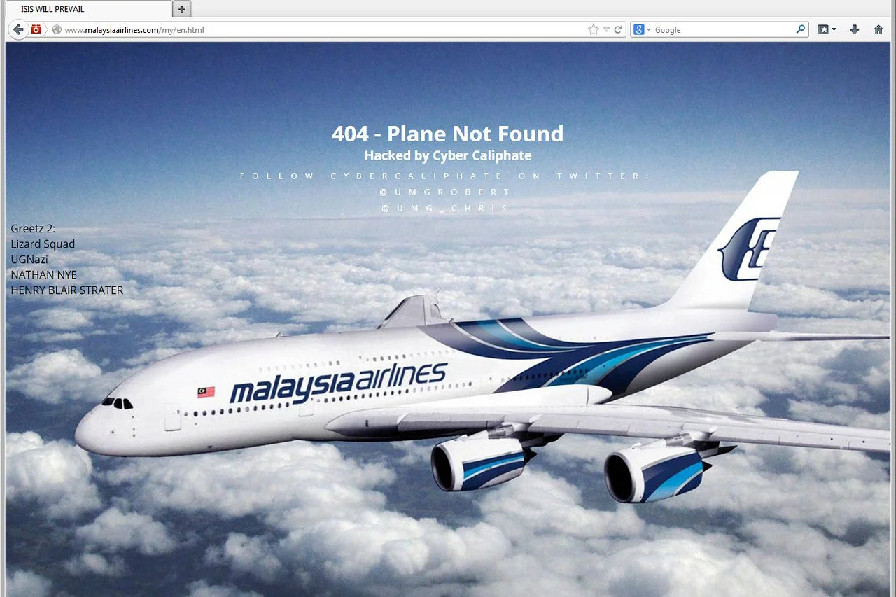 Взломщики PSN и Xbox Live напали на сайт Malaysia Airlines и пошутили про пропавший самолет - фото 3