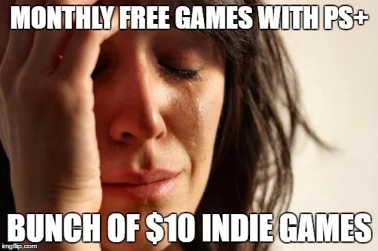 Бесплатные игры каждый месяц в PS+. Кучка инди за $10.
