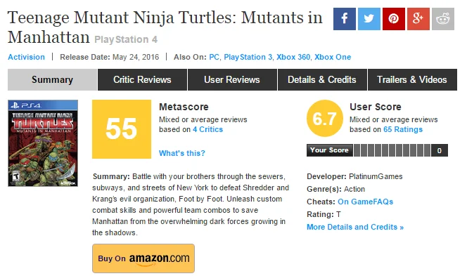 TMNT: Mutants in Manhattan назвали самой слабой игрой Platinum Games - фото 2