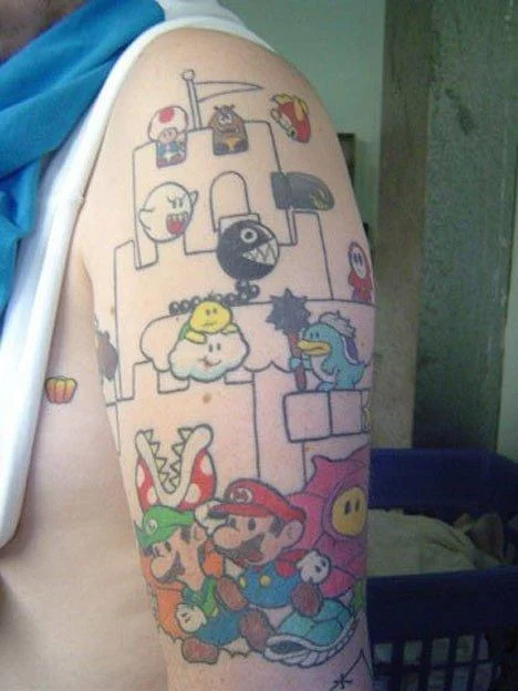 Татуировки фанатов видеоигр