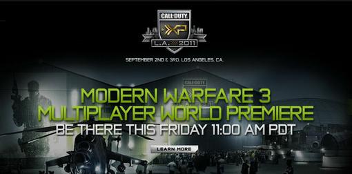 Сайт COD XP официально объявил:Modern Warfare 3 мультиплеер в эту пятницу! Желающие поучавствовать должны прибыть на .... - Изображение 1 Сайт COD XP официально объявил:Modern Warfare 3 мультиплеер в эту пятницу! Желающие поучавствовать должны прибыть на .... - Изображение 1