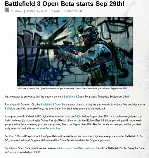 Вчера в 12:00 AM было обьявленно в официальном блоге EA когда начнётся (29 Сентября) бета тест игры и когда закончит ... - Изображение 1 Вчера в 12:00 AM было обьявленно в официальном блоге EA когда начнётся (29 Сентября) бета тест игры и когда закончит ... - Изображение 1
