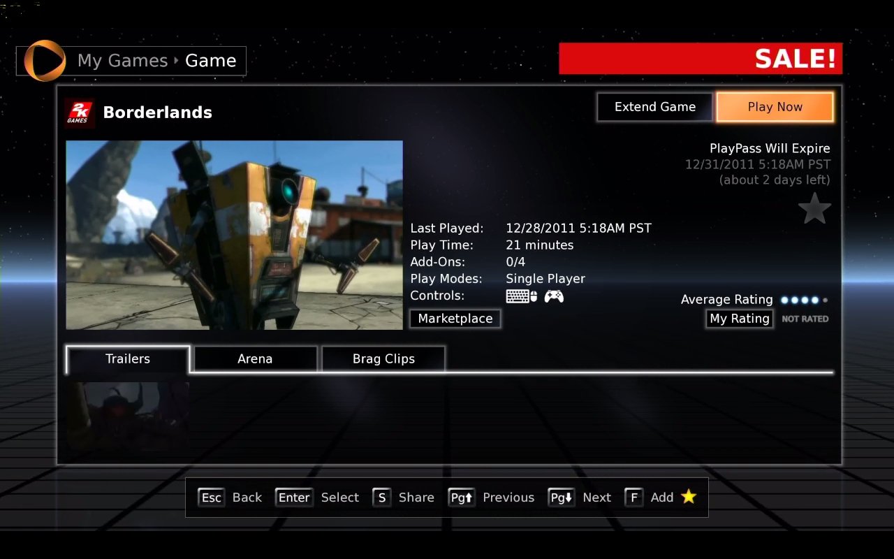 По-моему самое время потестировать OnLive - 3-хдневный playpass на Borderlands доступен бесплатно. В общем прикольно ... - Изображение 1 По-моему самое время потестировать OnLive - 3-хдневный playpass на Borderlands доступен бесплатно. В общем прикольно ... - Изображение 1
