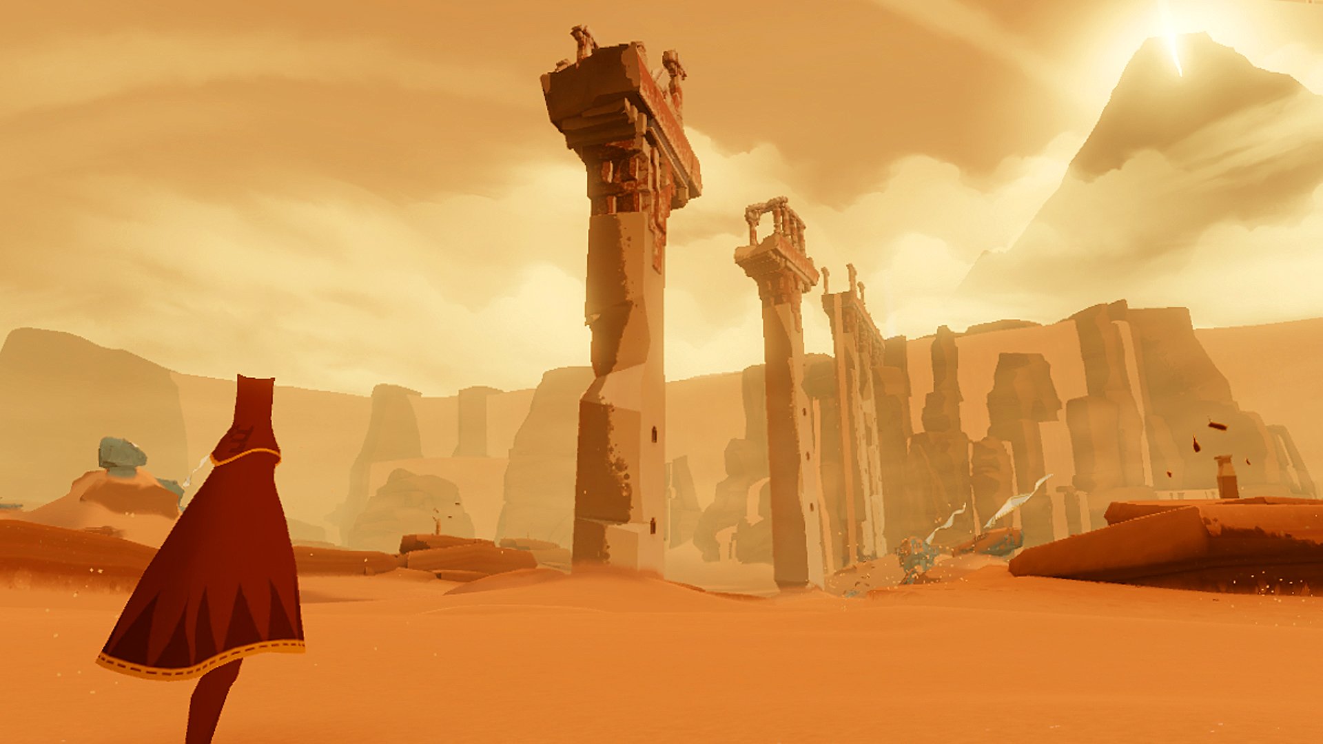 Игра от создателей Fl0w и Flower студии Thatgamecompany про грустный шарфик, который путешествует по пустыне и встре ... - Изображение 1 Игра от создателей Fl0w и Flower студии Thatgamecompany про грустный шарфик, который путешествует по пустыне и встре ... - Изображение 1