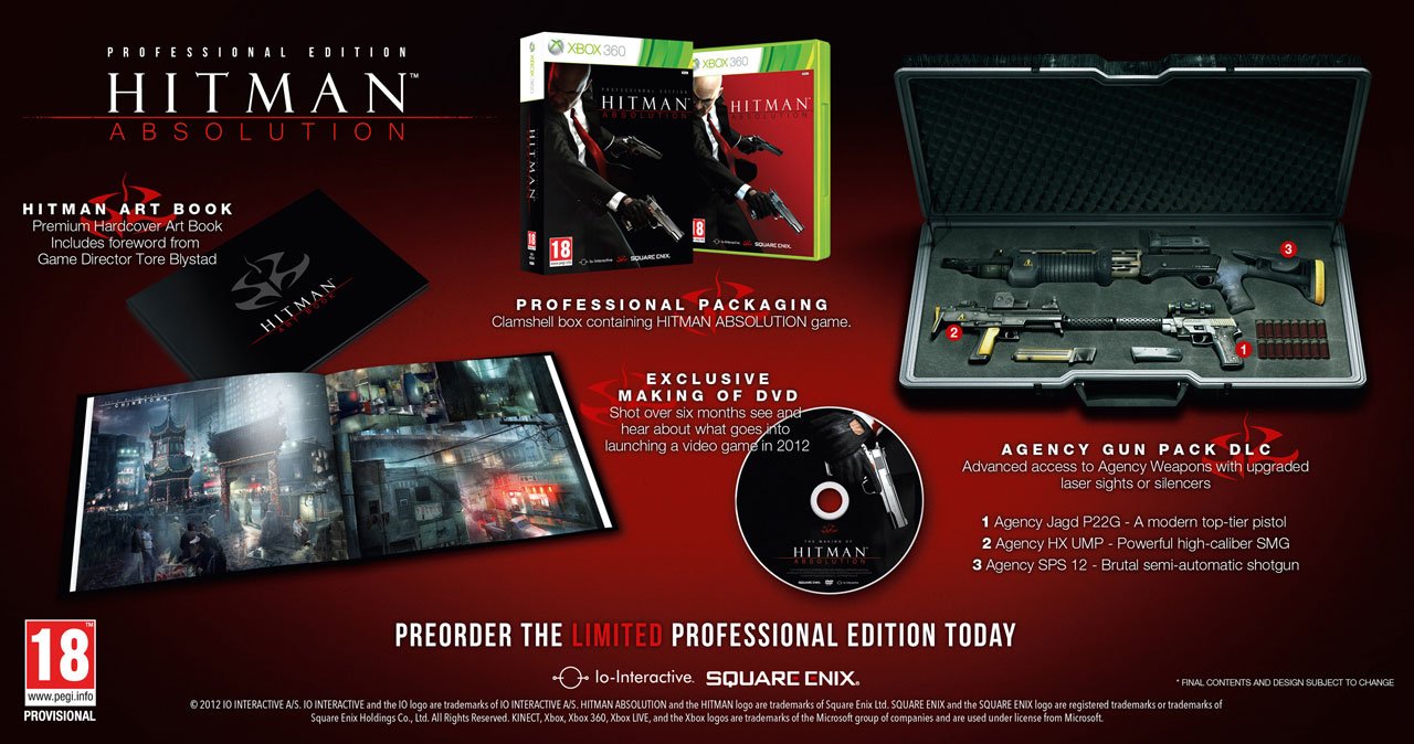 Издатель Square Enix анонсировала ограниченную версию издания игры "Hitman Absolution" , "Professional Edition" кото ... - Изображение 2 Издатель Square Enix анонсировала ограниченную версию издания игры "Hitman Absolution" , "Professional Edition" кото ... - Изображение 2