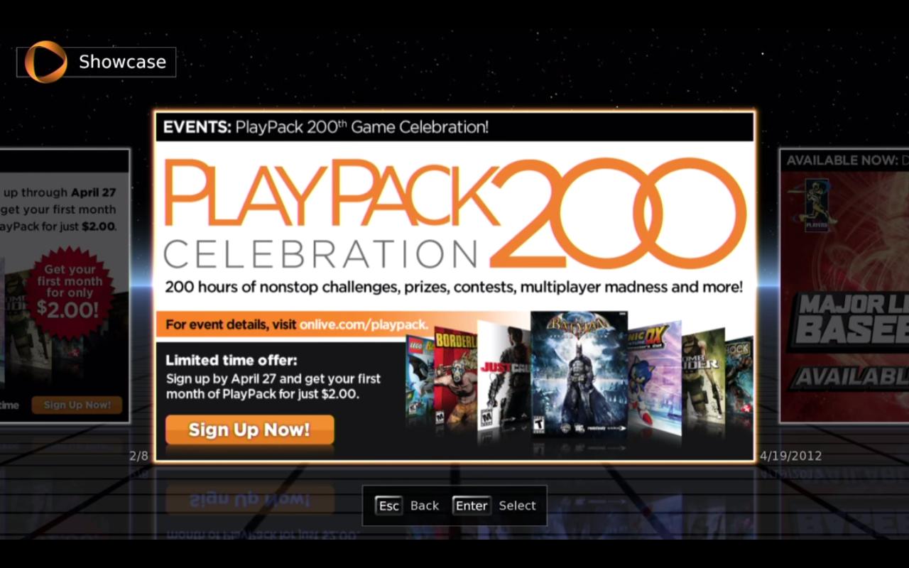 Cервис OnLive сегодня празднует юбилей - в PlayPack ровно 200 игр.
В честь этого события можно купить один месяц иг ... - Изображение 1 Cервис OnLive сегодня празднует юбилей - в PlayPack ровно 200 игр.
В честь этого события можно купить один месяц иг ... - Изображение 1