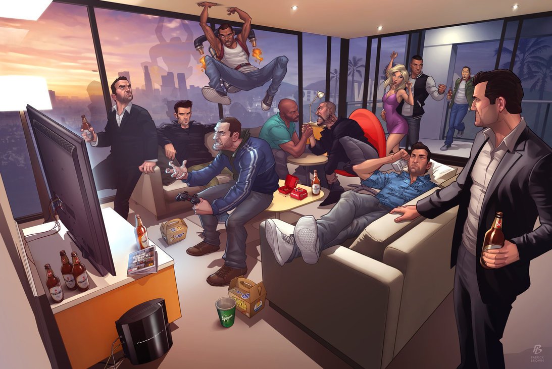 Художник Патрик Браун, известный, пожалуй, каждому любителю серии игр Grand Theft Auto своими великолепными рисункам ... - Изображение 1 Художник Патрик Браун, известный, пожалуй, каждому любителю серии игр Grand Theft Auto своими великолепными рисункам ... - Изображение 1