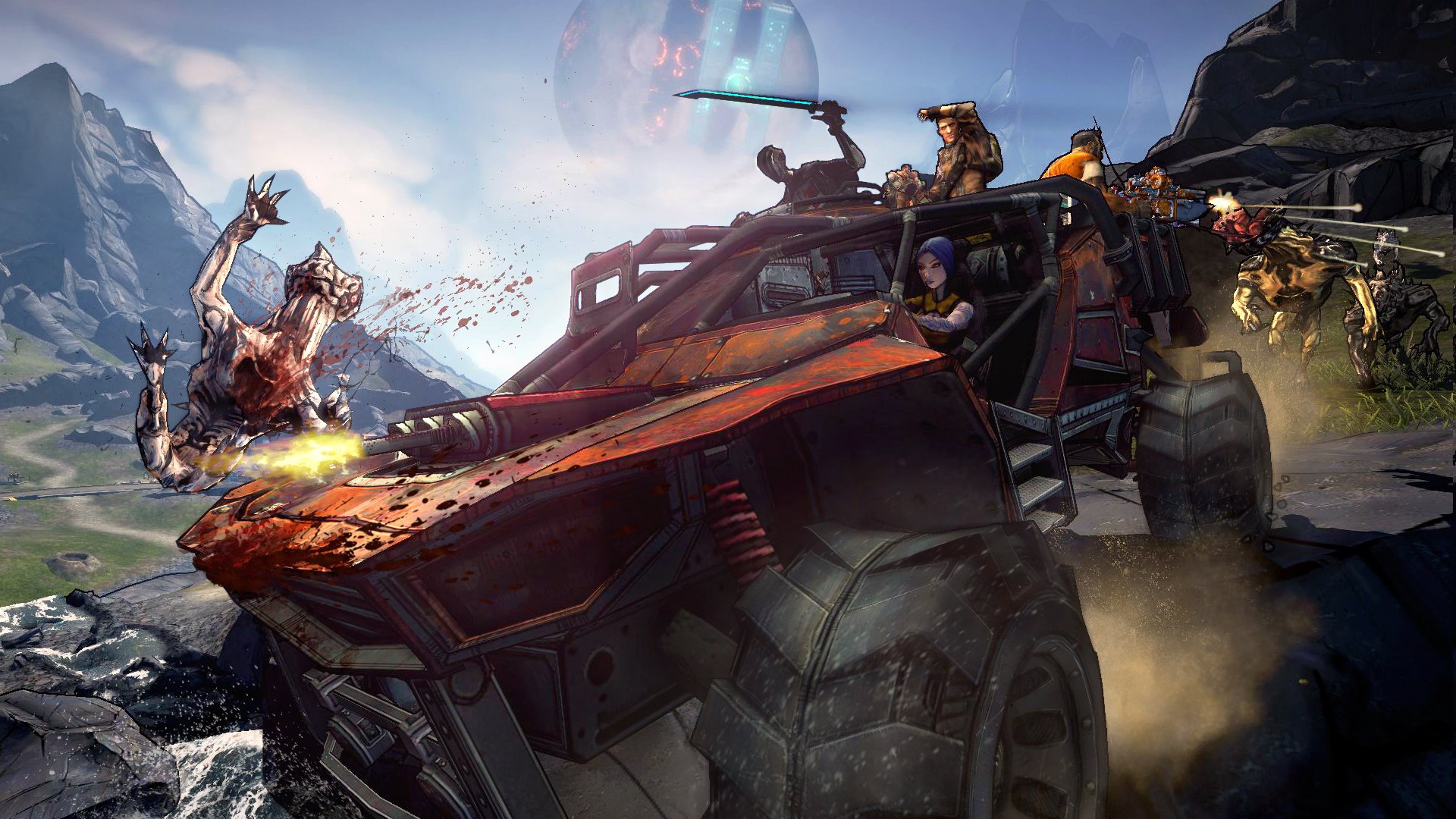 Оригинальная @[Borderlands](game:154) была тем, что в английском языке называется «sleeper hit»: за не слишком заметным запуском в 2009 году последовали на удивление положительные рецензии и народное признание. Все благодаря необычному синтезу из динамичного шутера и аддиктивной RPG, ближайший ориентир – «Diablo от первого лица». Именно это помогло игре продастся тиражом в 3 млн экземпляров по всему миру. Но была и другая цифра, еще более впечатляющая – 17 миллионов вариаций оружия, которое игра генерировала на лету. Благодаря этому первая Borderlands даже попала в Книгу рекордов Гиннеса – хотя, откровенно говоря, местами не дотягивала  до идеала. Поэтому когда Gearbox Software пригласила «Канобу» в Лондон, чтобы провести несколько часов за @[Borderlands 2](game:10295), нам не терпелось узнать, насколько изменилась Пандора.