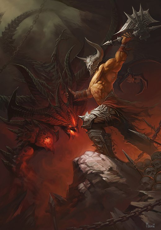 Арт от игрока Diablo III Moore - the End of Demon.В целом смотрится очень неплохо, но стоит поработать над оружием D .... - Изображение 1 Арт от игрока Diablo III Moore - the End of Demon.В целом смотрится очень неплохо, но стоит поработать над оружием D .... - Изображение 1