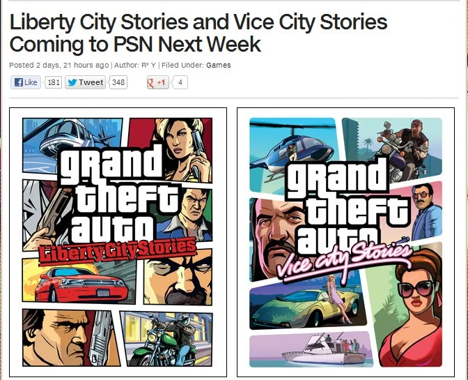 Vice City и Liberty City Stories выйдут в PSN на следующей неделе - фото 1