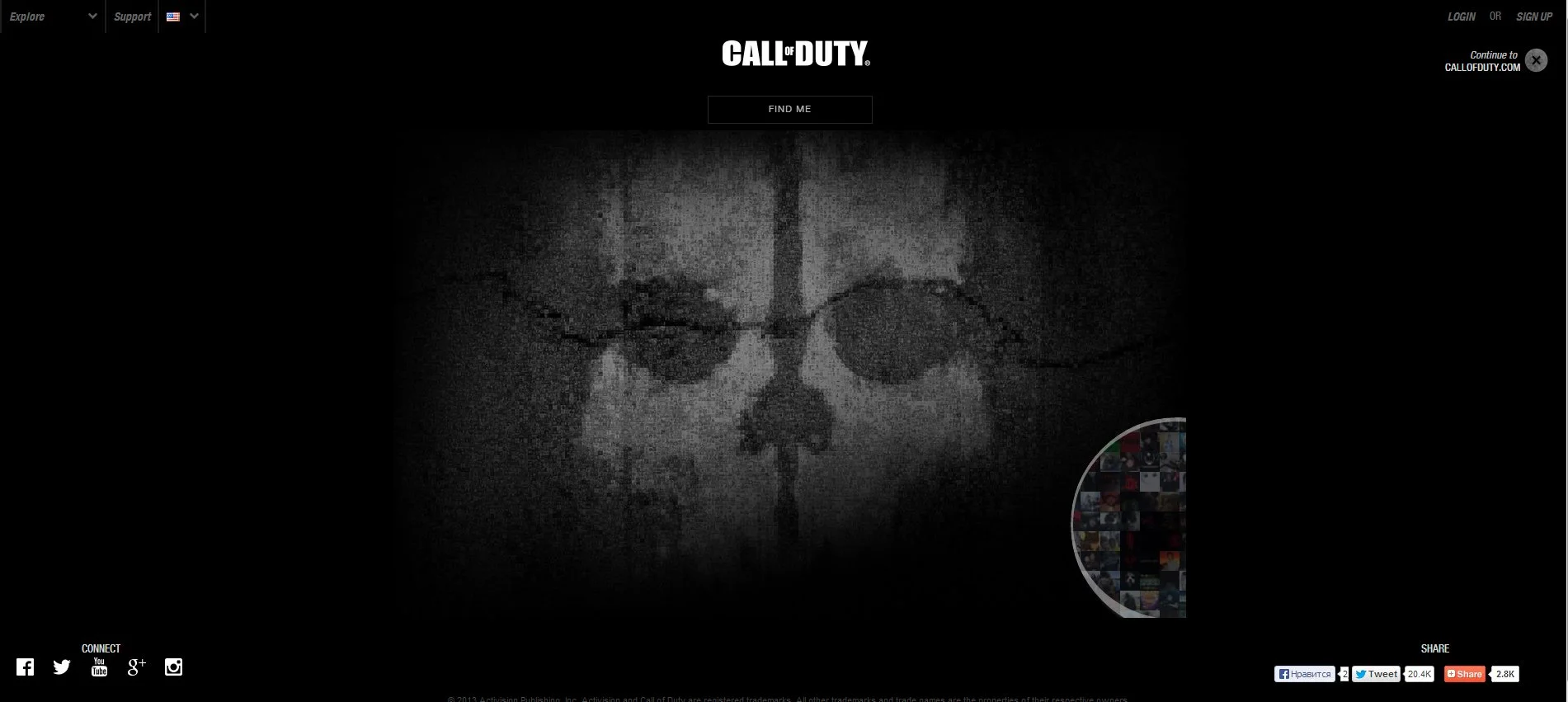 Запущен сайт Call of Duty: Ghosts - фото 1