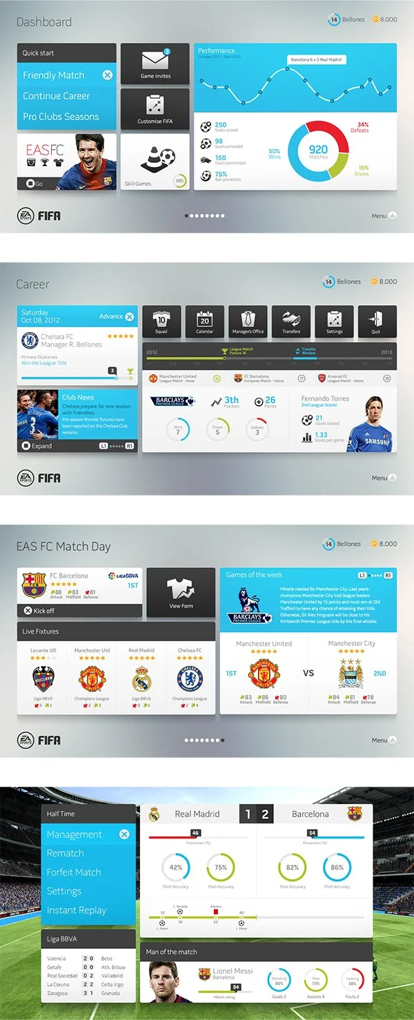 В сети появился дизайнерский прототип интерфейса FIFA - фото 2