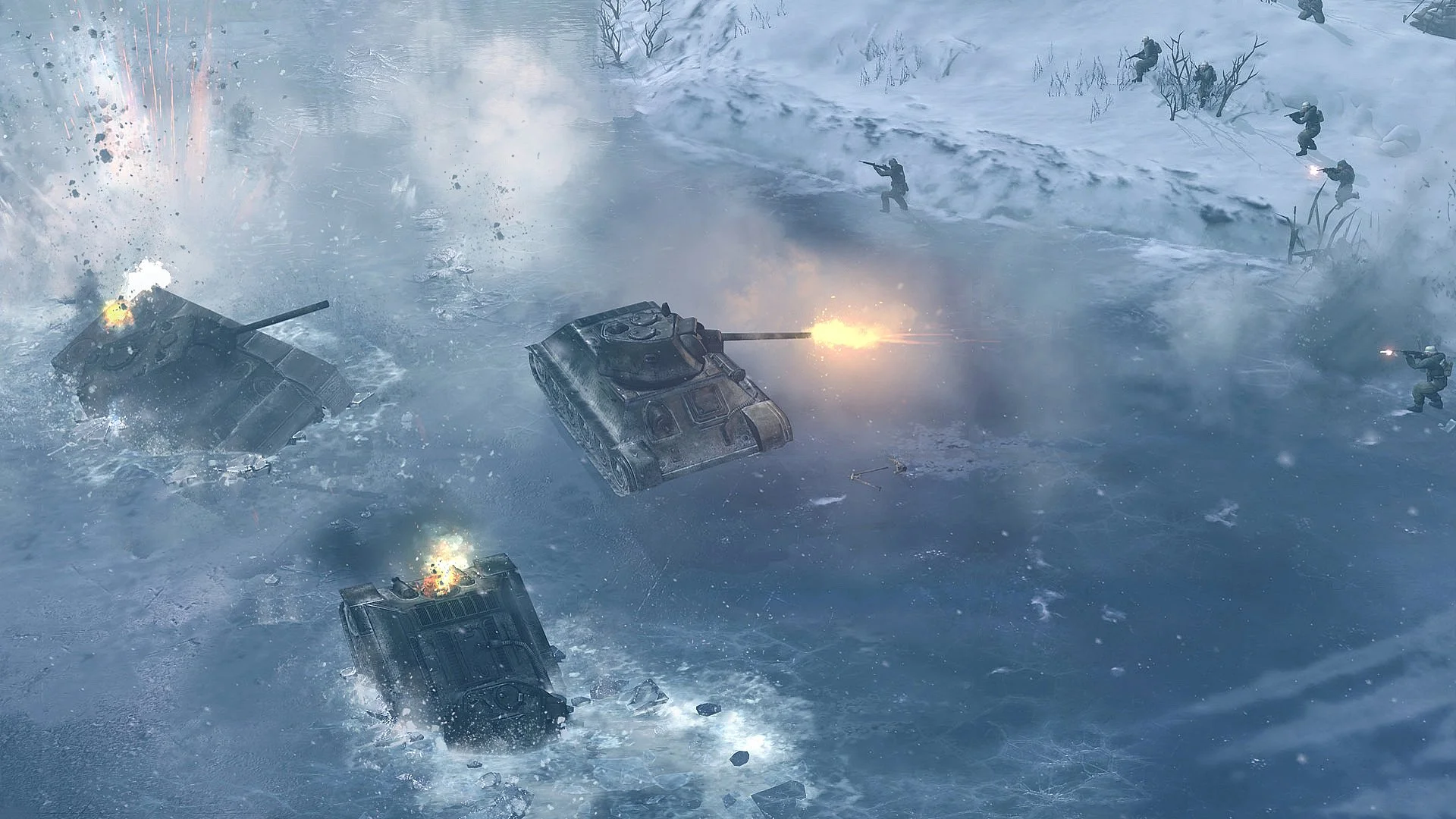 Даже если на горизонте не видно противника, передвижение танков по льду – огромный риск.
