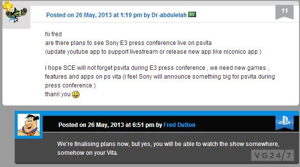 SONY проведет трансляцию для пользователей PS Vita - фото 1