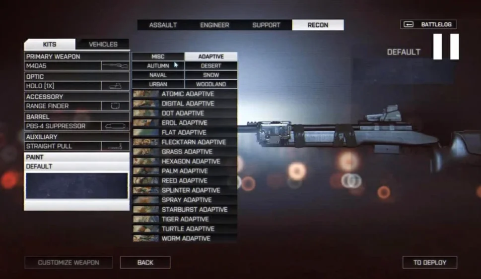 Камуфляж оружия в Battlefield 4 - фото 1
