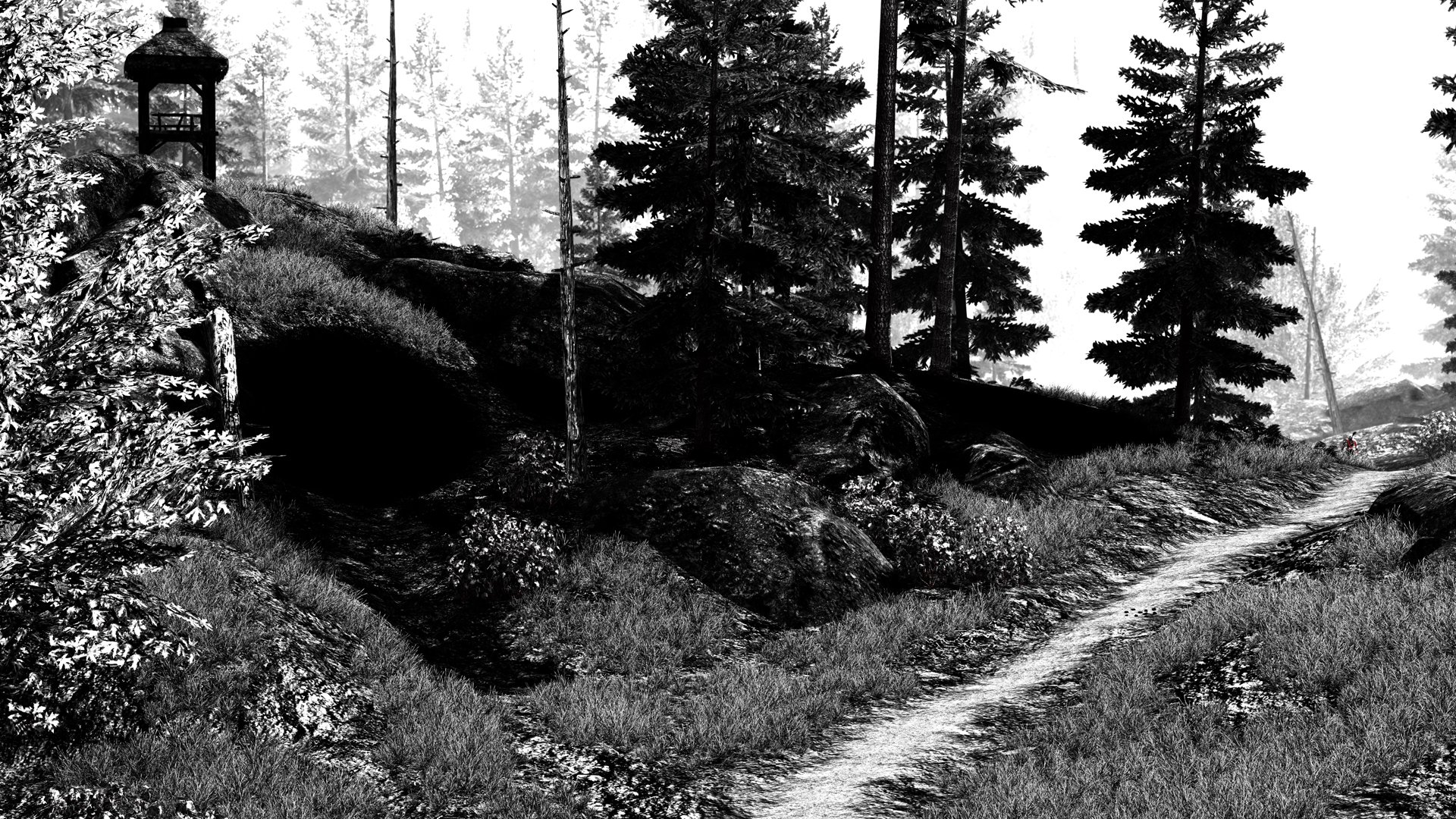 @[Betrayer](game:12926) – черно-белый (с капелькой красного) инди-шутер от выпускников студии Monolith, которая славна такими делами как @[F.E.A.R.](game:1104) и @[The Operative: No One Lives Forever](game:1983). Инди – потому что новообразованная Blackpowder Games состоит из восьми человек, включая маркетинговый отдел и финансирует разработку за свой счет. Что касается минималистской палитры, то в шутерах лишь один цвет имеет значение – цвет крови твоего врага, так ведь? Но вот загвоздка – в Betrayer нет крови. Хочется верить, дело лишь в альфа-статусе игры и финальная версия не поскупится на живописные лужи под остывающими трупами.